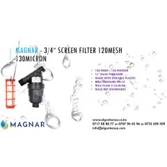 MAGNAR - 3/4" SCREEN FILTER, 120 MESH X 130 MICRON