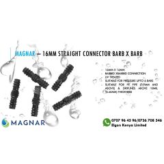 BARB CONNECTOR 16 X 16 MM.